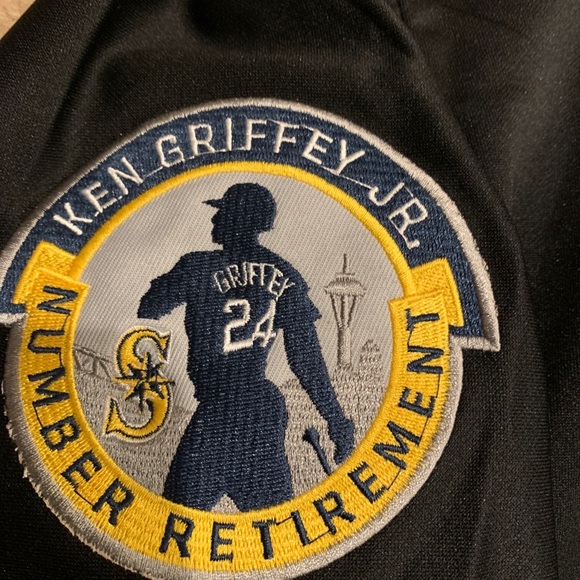 Ken Griffey Jr Seattle Mariners Jersey Mens XL NWT 2016 Black Alt w patches - Picture 5 of 14